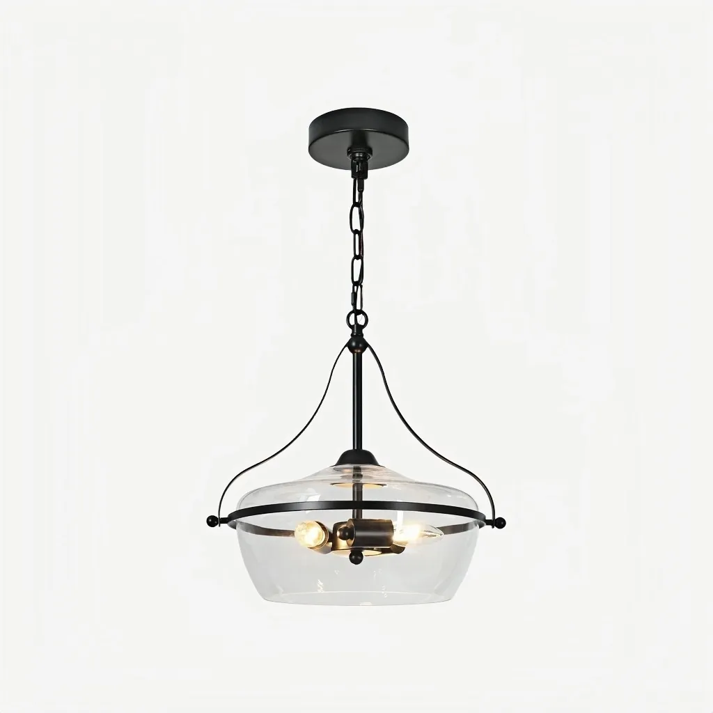 Lirra Bowl Shaped Glass Pendant - Modern Lighting for Dining Room T776