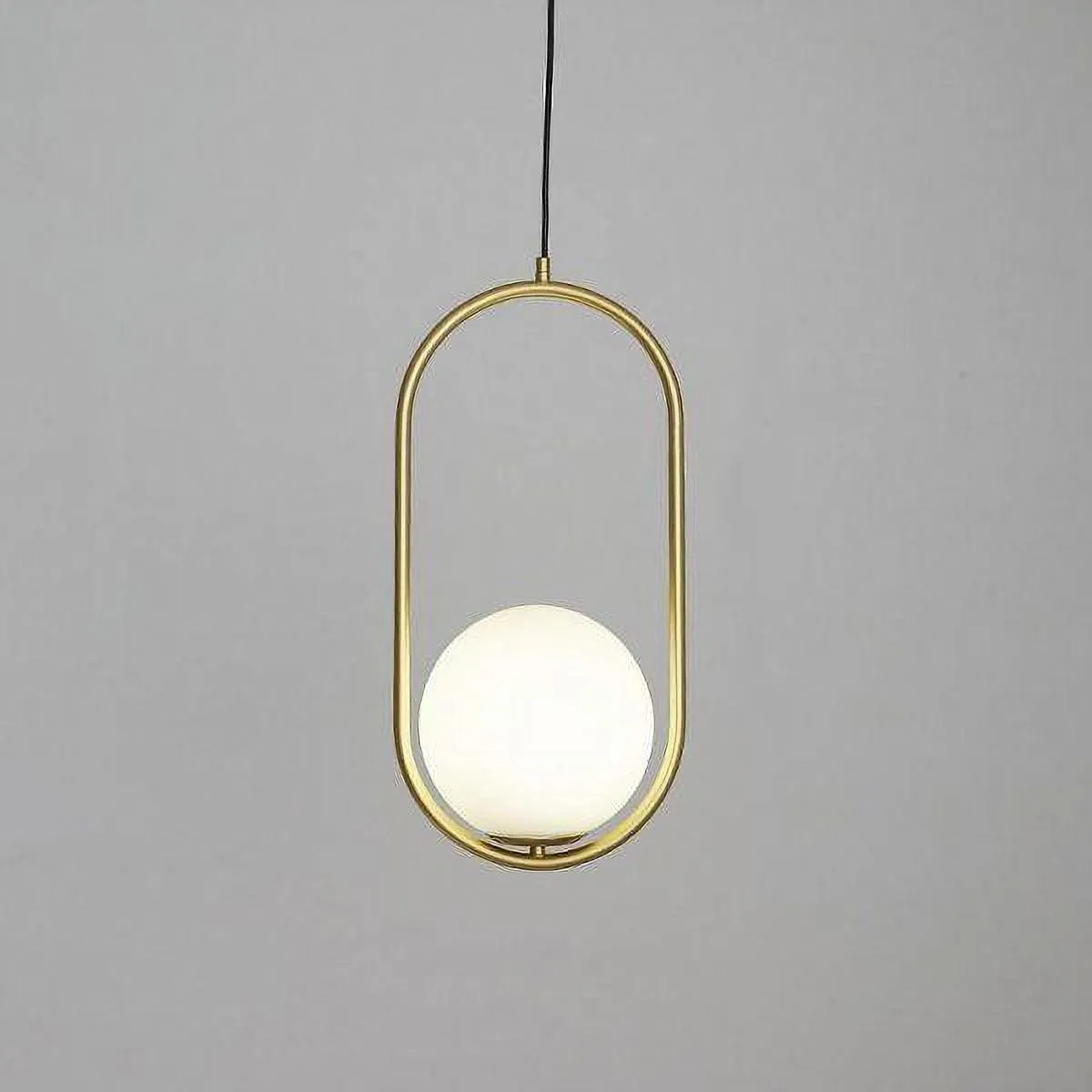 Halozen Pendant Lamp - Elegant Metal and Glass Pendant for Living Room