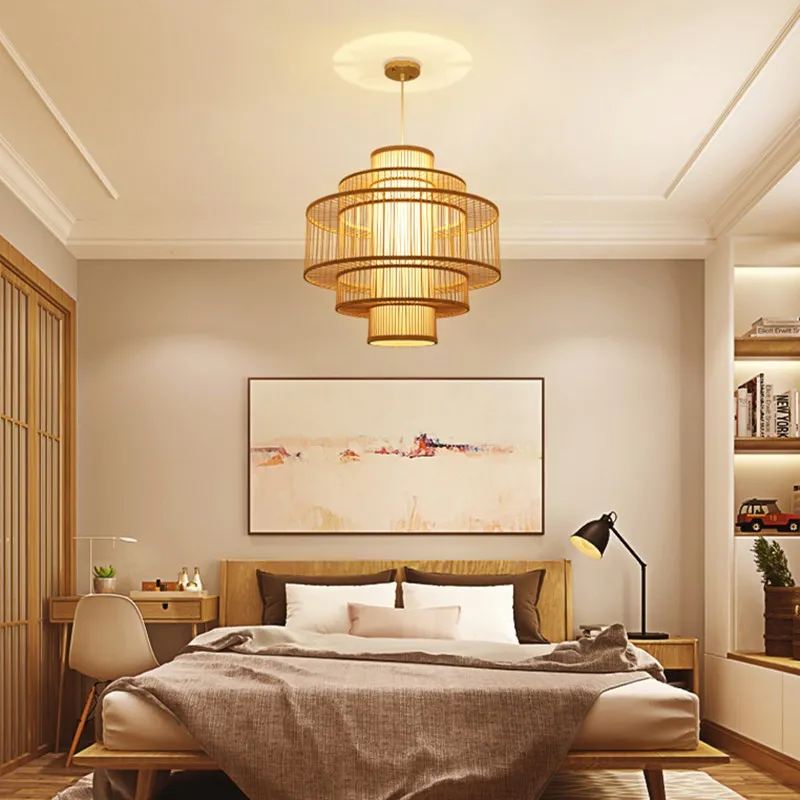 Chinese Bamboo Weaving Creative Chandelier