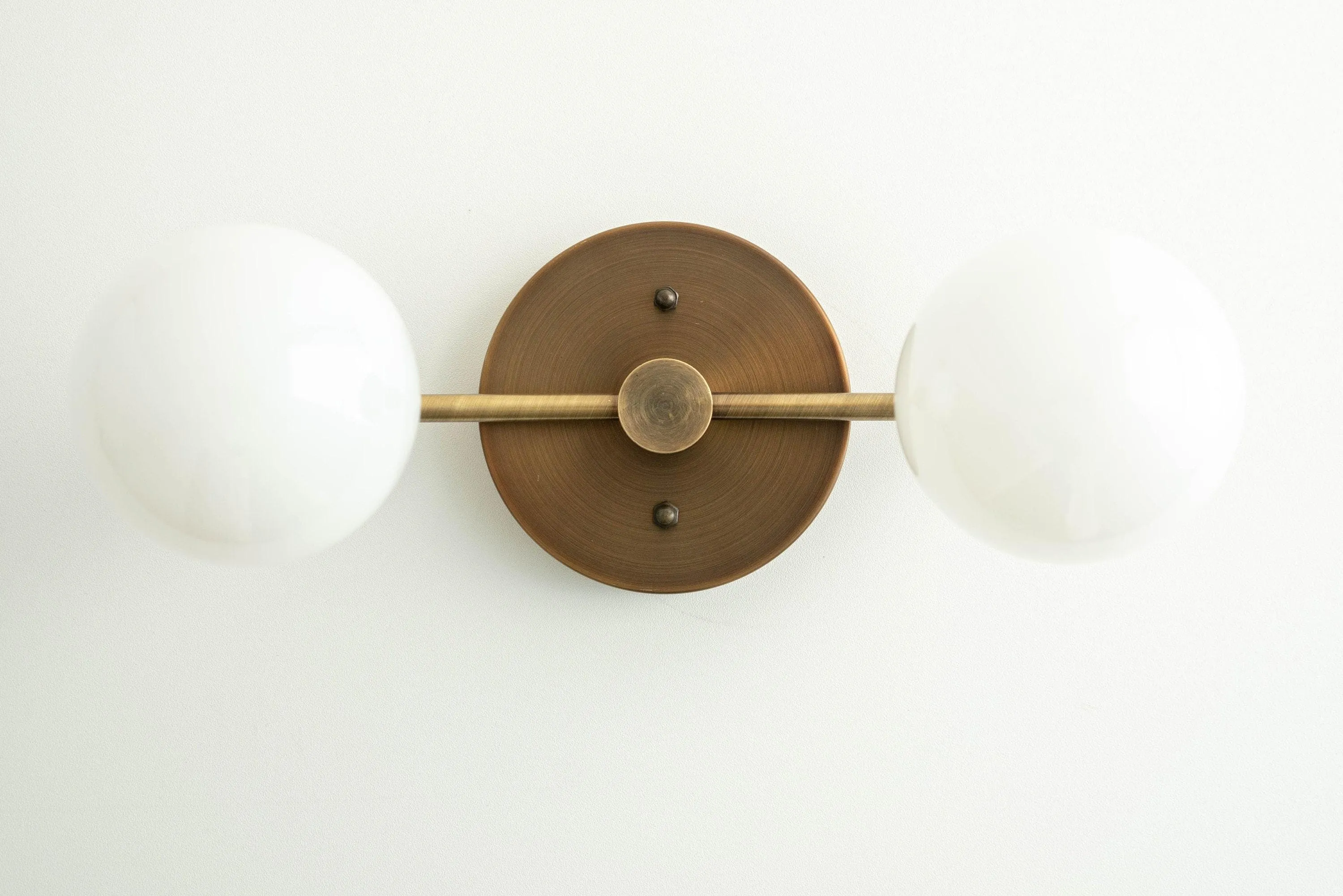 Glorica Glass Vanity Light - Modern Brass Wall Sconce for Bathroom Style T318