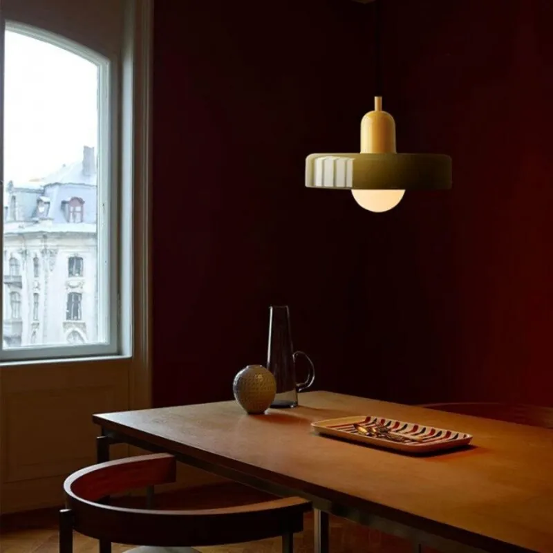 Morandi Glass Disc Orb Pendant Lamp S09