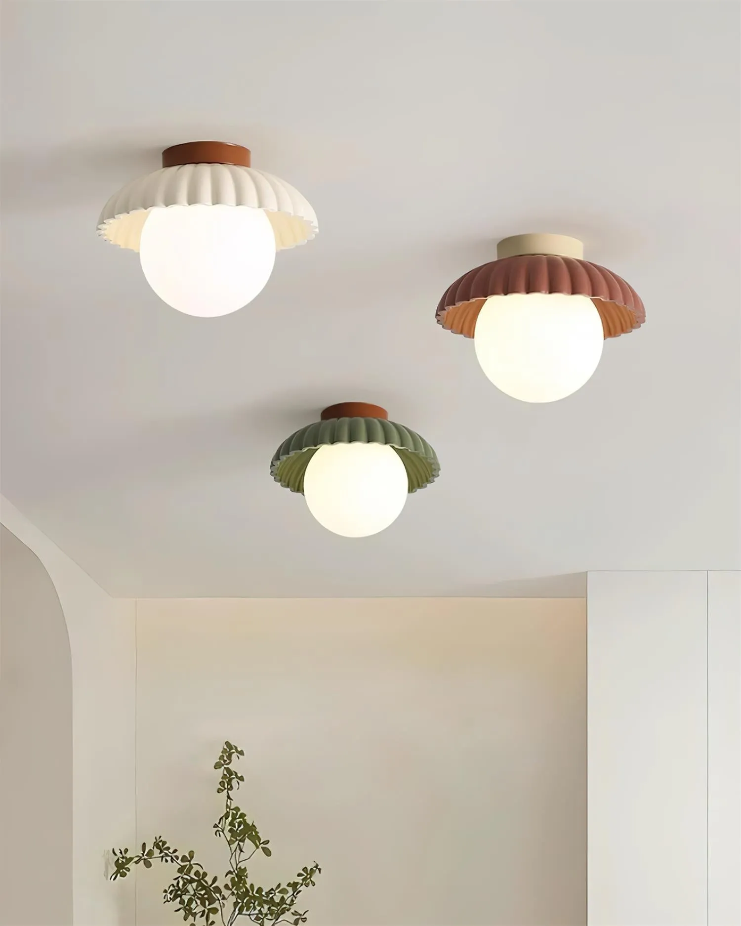 Alien Cream Glass Ceiling Light - Modern Nordic Ceiling Fixture M77