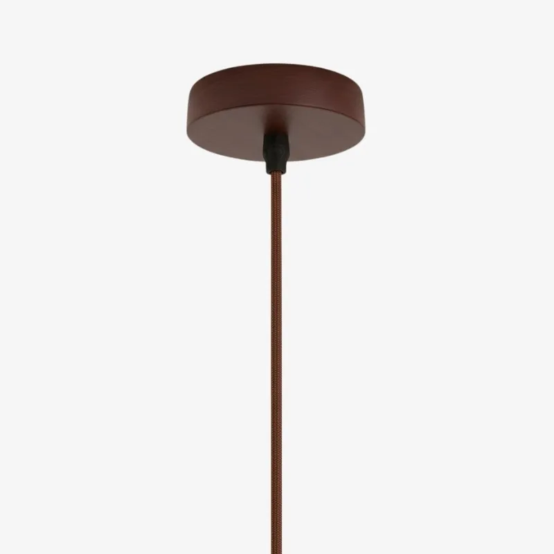 Rotating Travertine and Wood Pendant Light - Japandi Dining Room Glow T1100