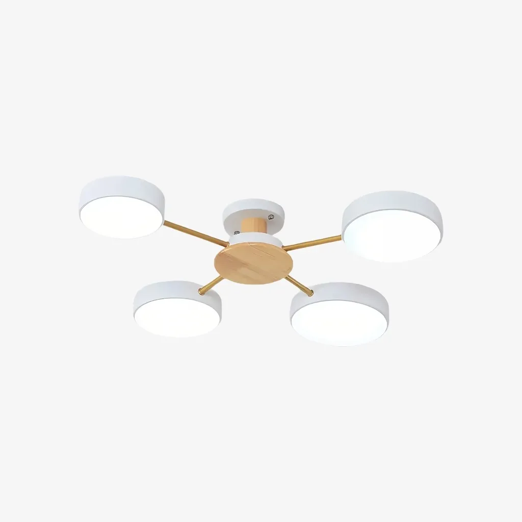 Stylish Wood-Branch Ceiling Lamp - LED Light for Dining Room and Living Room S378