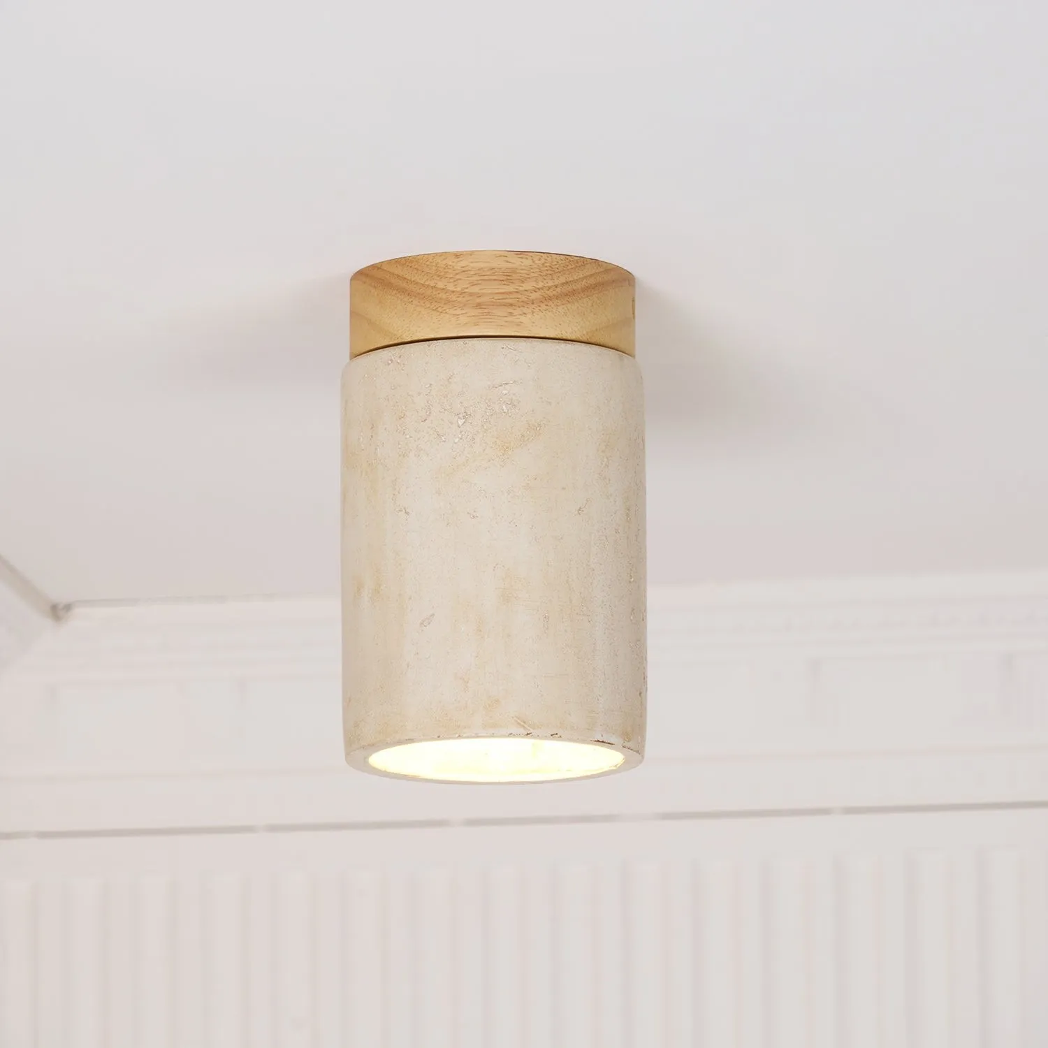 Marble Travertine Column Ceiling Lamp M405