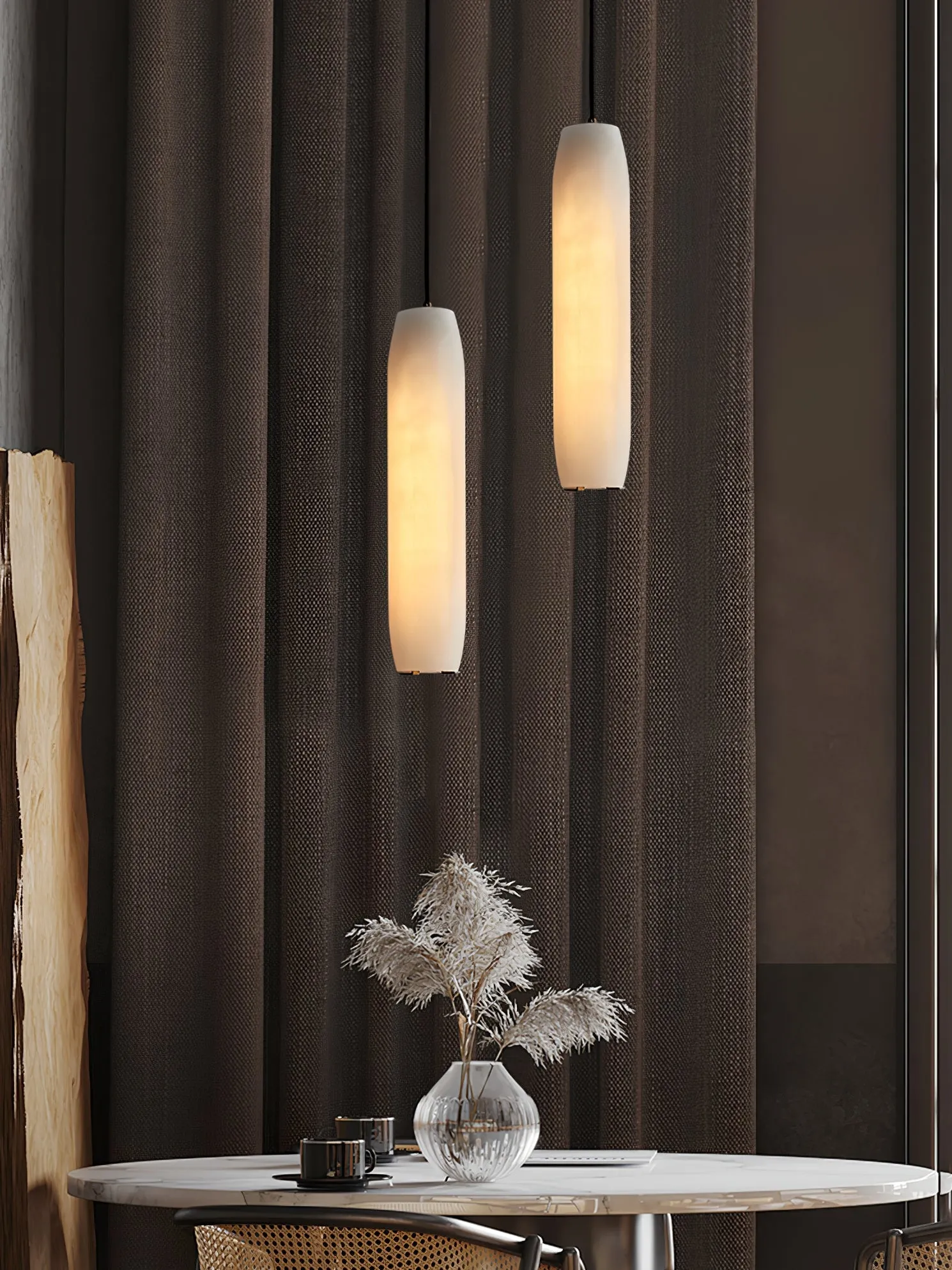 Alabaster Flute Pendant Light T1660