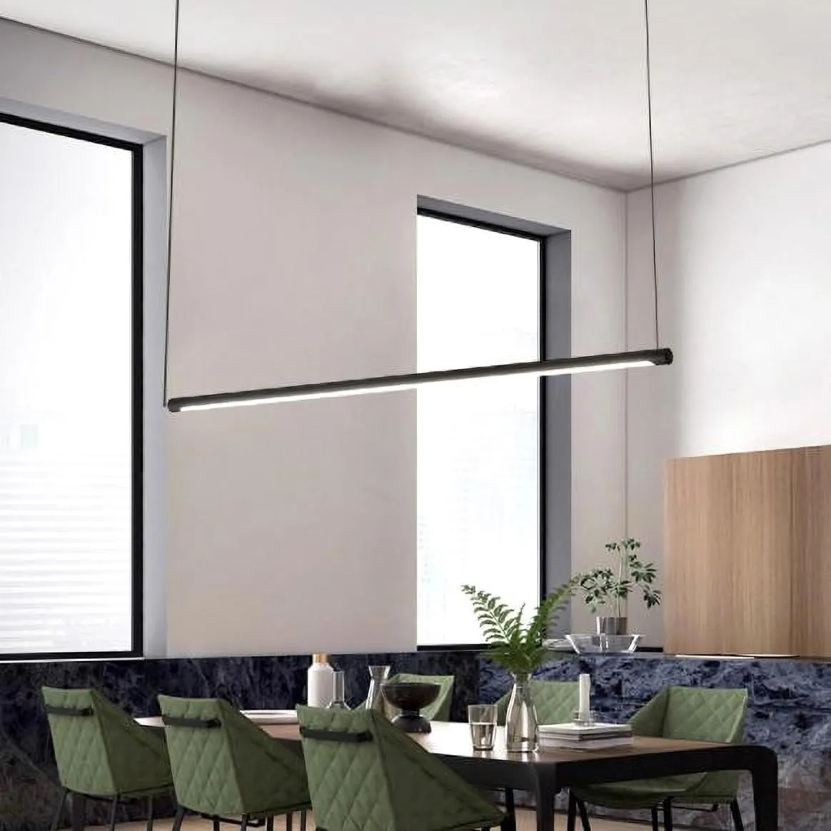 Linear LED Pendant Light-Horizontal