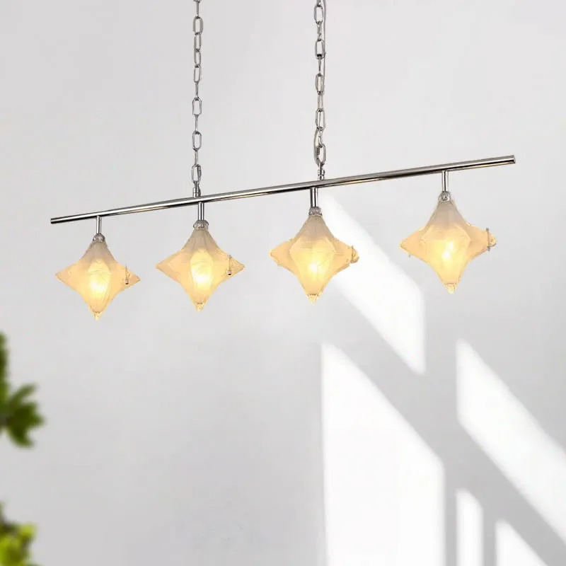 Art Deco Star Linear Pendant Light - Elegant Lighting for Kitchen Island - Astris Cassiopeia T440