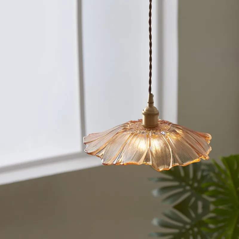 Tiffany Lotus Glass Pendant Light for Living Room S08