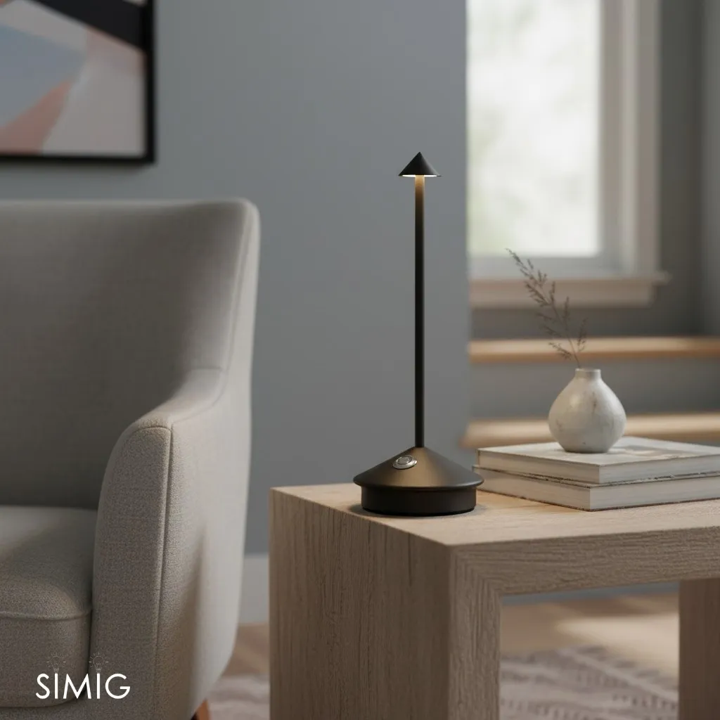 Glimma Rechargeable LED Table Lamp - Modern Portable Lamp for Living Room