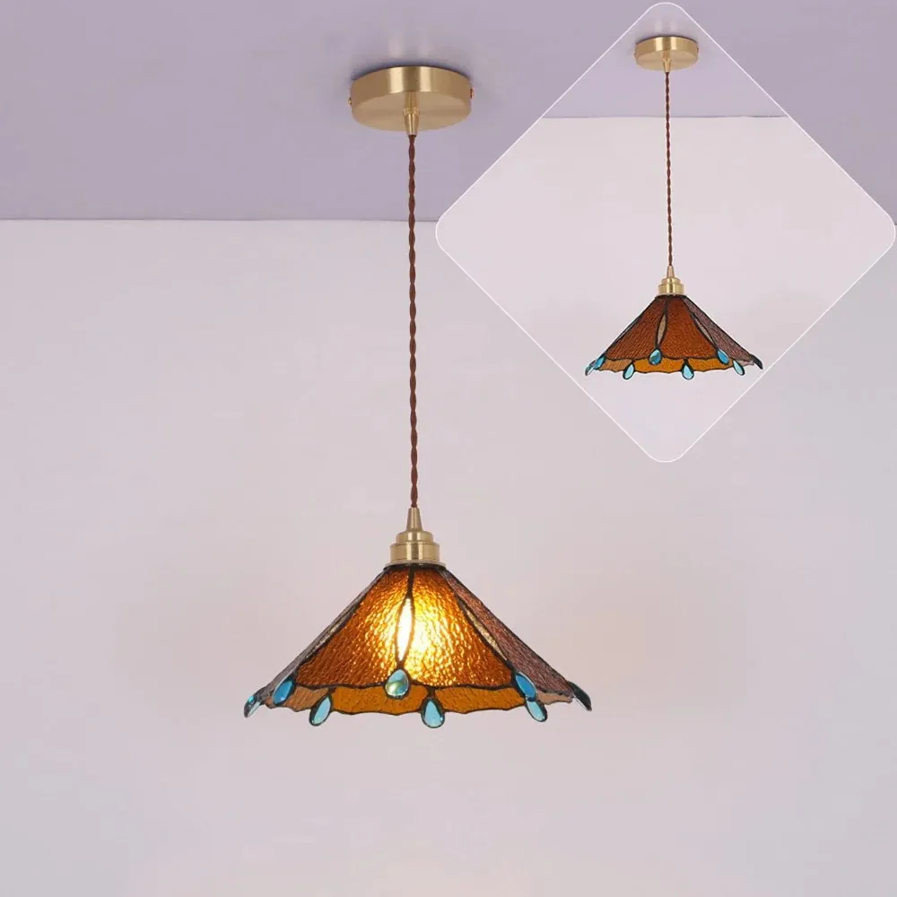 Retro Tiffany Stained Glass Pendant Light S92