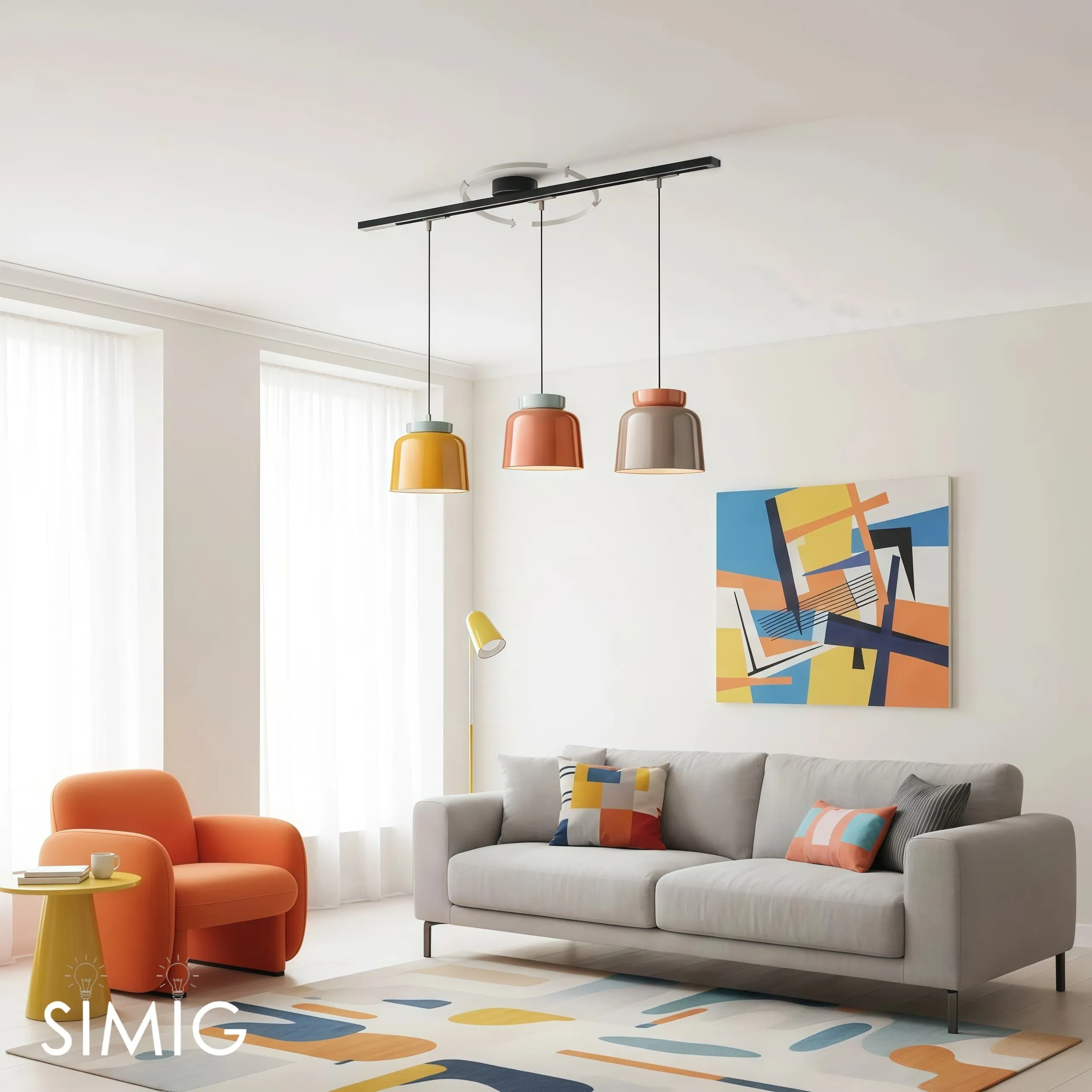 Axitra Rotatable Pendant Light Ceiling Rail – Sleek Adjustable Track for Pendant Lights Contemporary N21