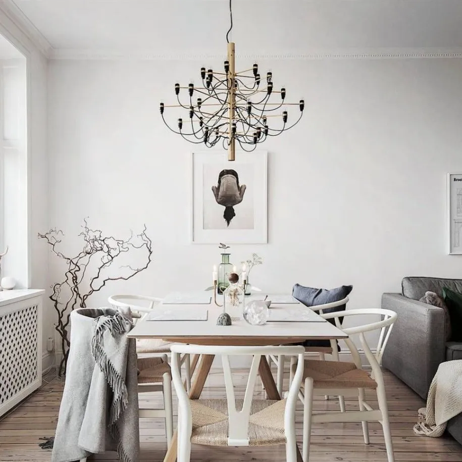 Tendrila Multi-Light Chandelier - Industrial Style Pendant Light for Dining Room