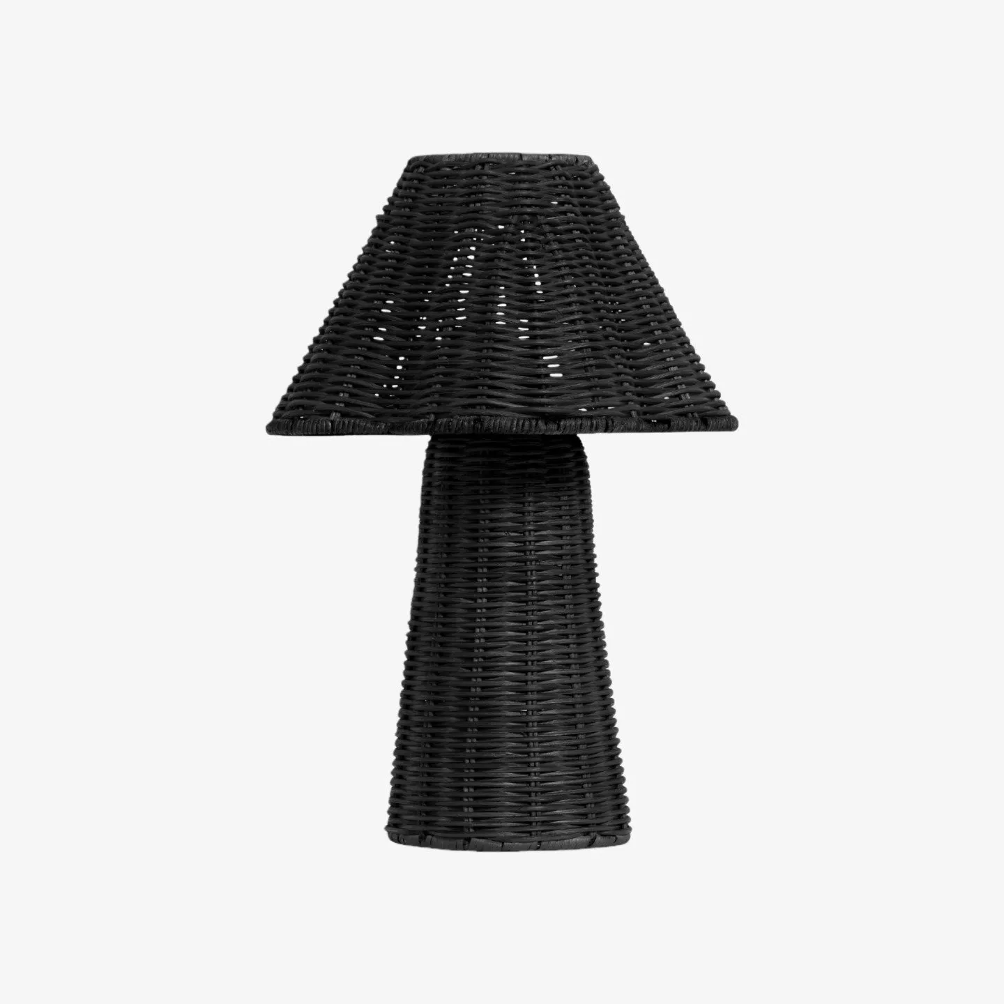Wickara Sculptural Rattan Mini Table Lamp - Natural Woven Finish Suitable for Side Tables & Entryways T700