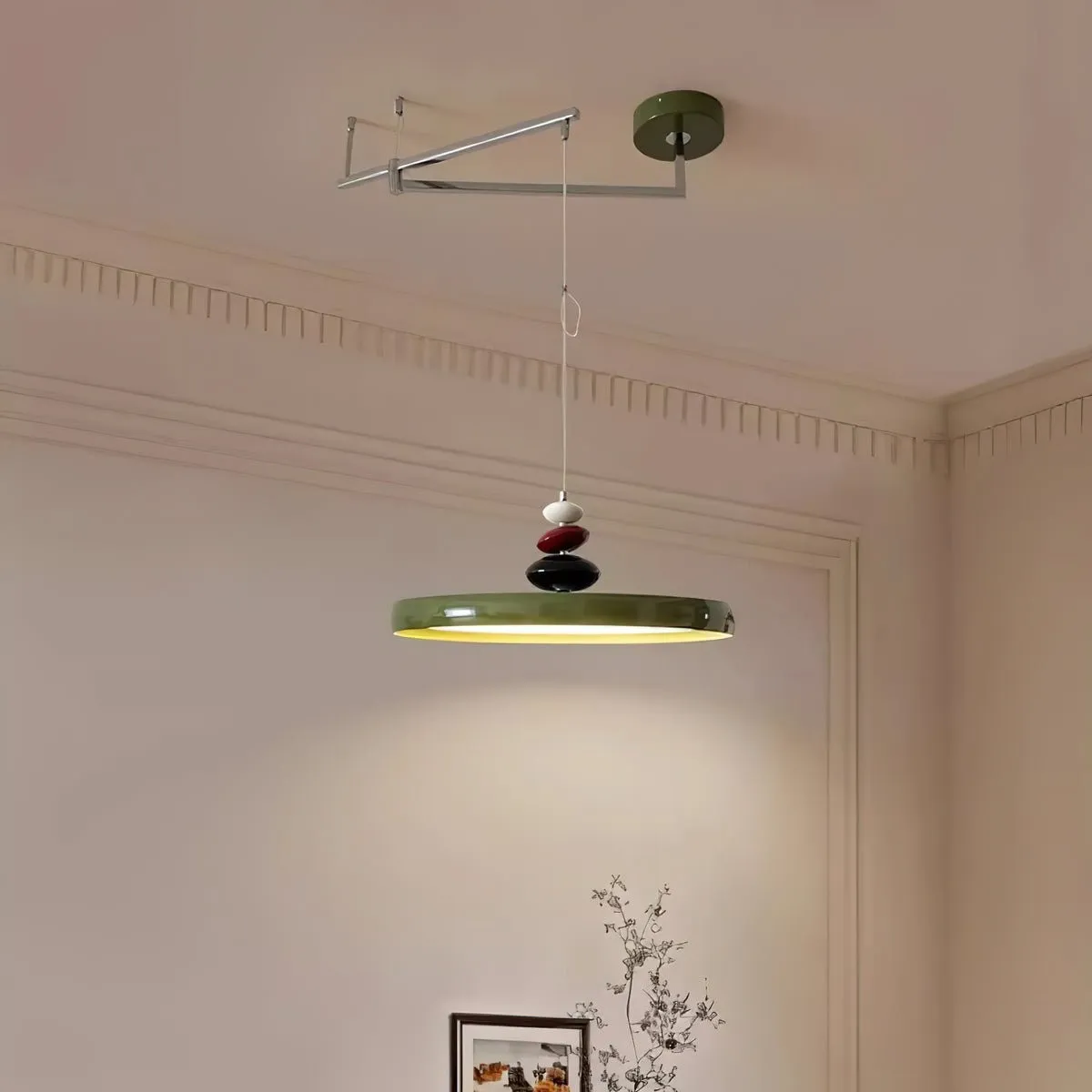 Swing Arm Stone Pendant Light M406