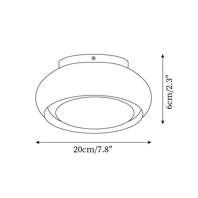 Atmospheric Simple Double Disc Ceiling Light M105
