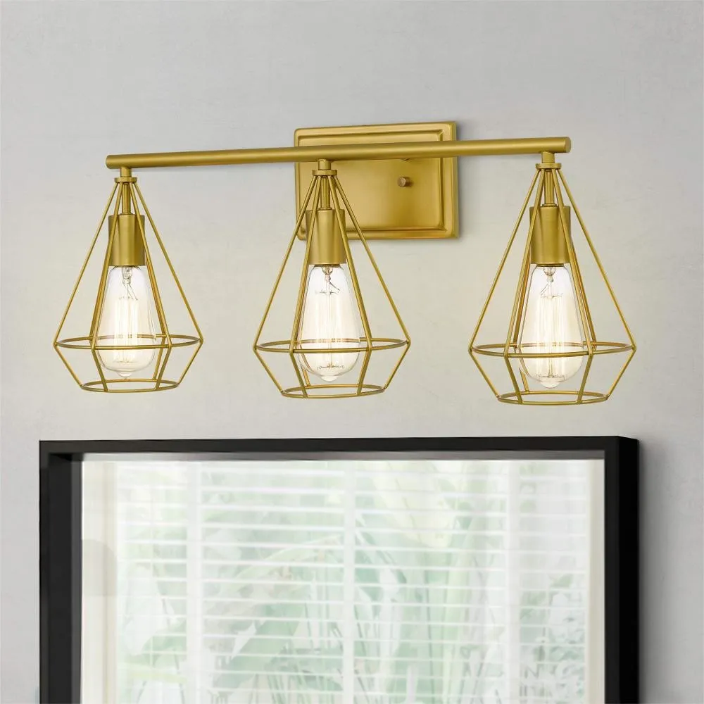 Vintage Industrial Design Gold Wall Light S144