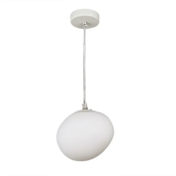 Pebble Orb Deco Milk Glass Pendant Light S161