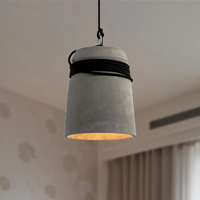 Nordic Cement Hemp Rope Pendant Lamp G74