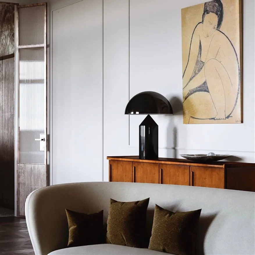 HaloVell Table Lamp Sculptural Dome - Modern Bedroom Lighting