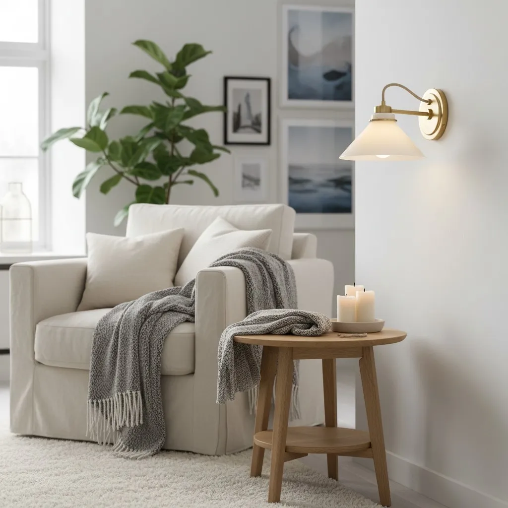 Aurenza Sconce – Farmhouse Wall Light with Metal Accents for Cozy Spaces T226