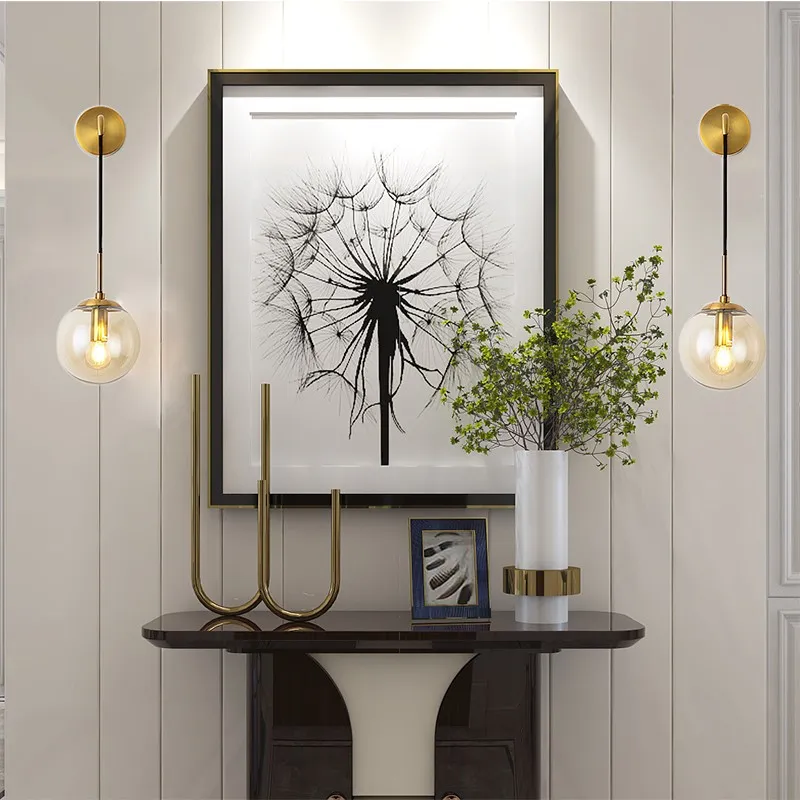 Nordic Glass Ball Wall Light