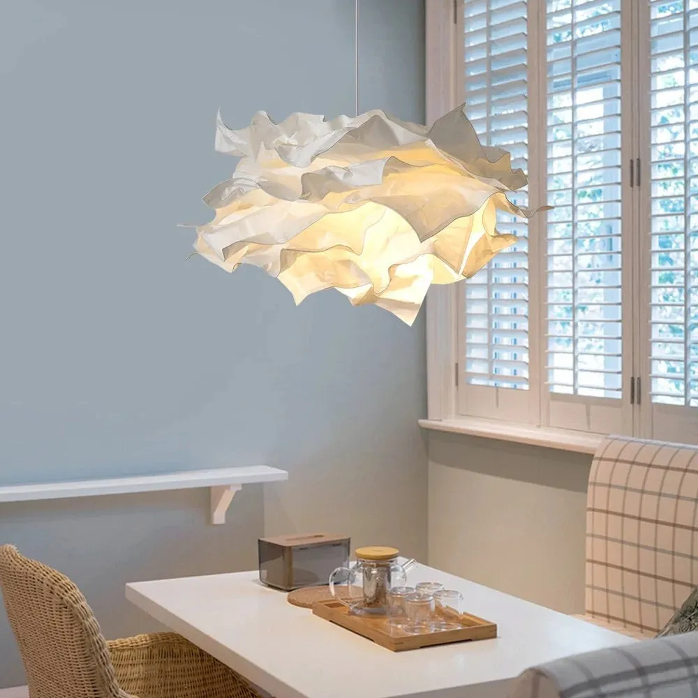 Cloud Shape Pendant Light Minimal Paper - Bedroom Ambient Lighting S137