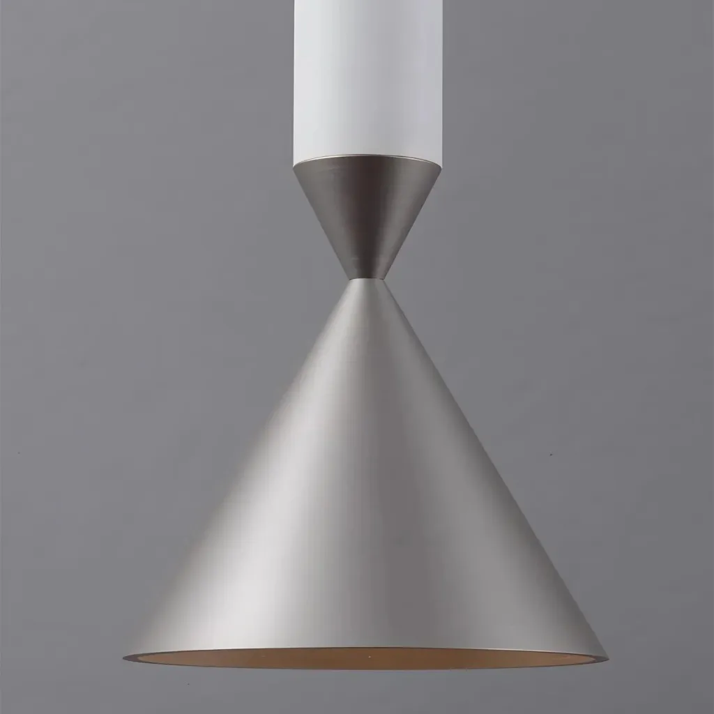 Vertara Minimal Cone Pendant Light – Sleek Architectural Hanging Lamp for Dining and Kitchen T1206