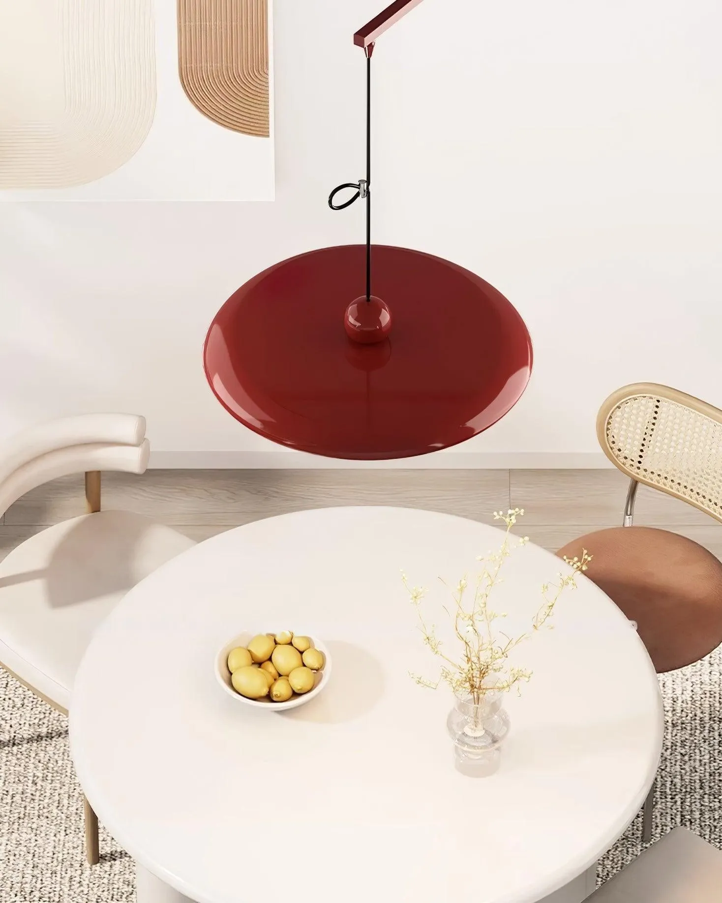 Simple Modern Adjustable Swing Arm Disc Pendant Lamp M11