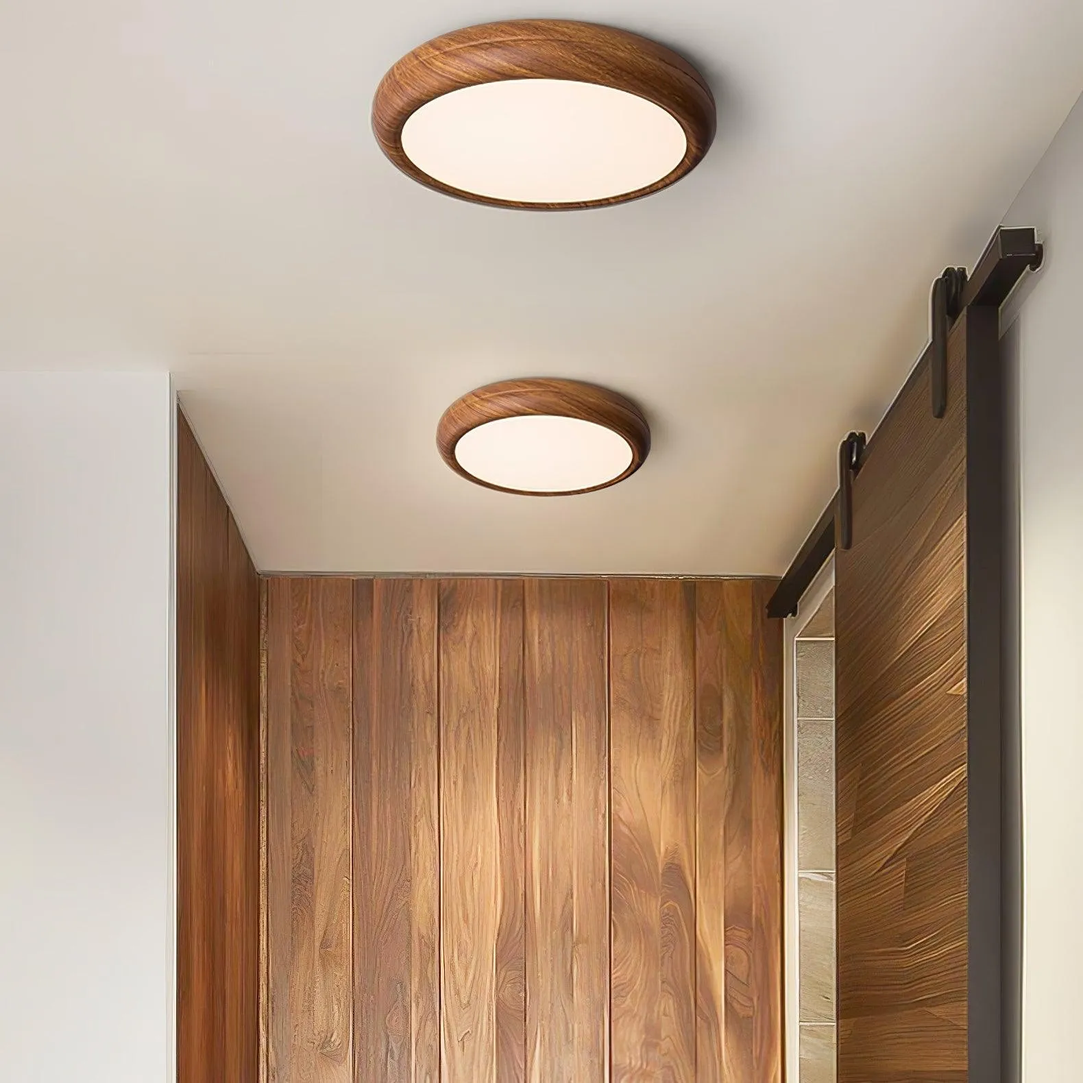 Wood Grain Round Ceiling Lamp M196