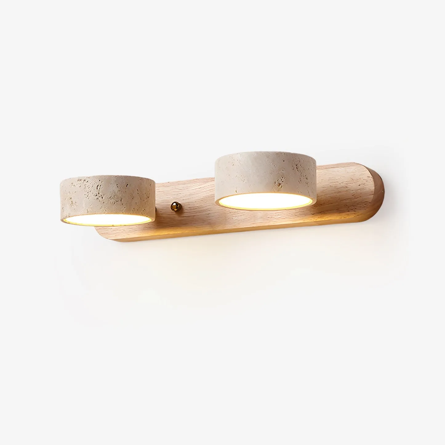 Travertine Walnut Multi Light Sconce - Bedroom Wall Lamp G115