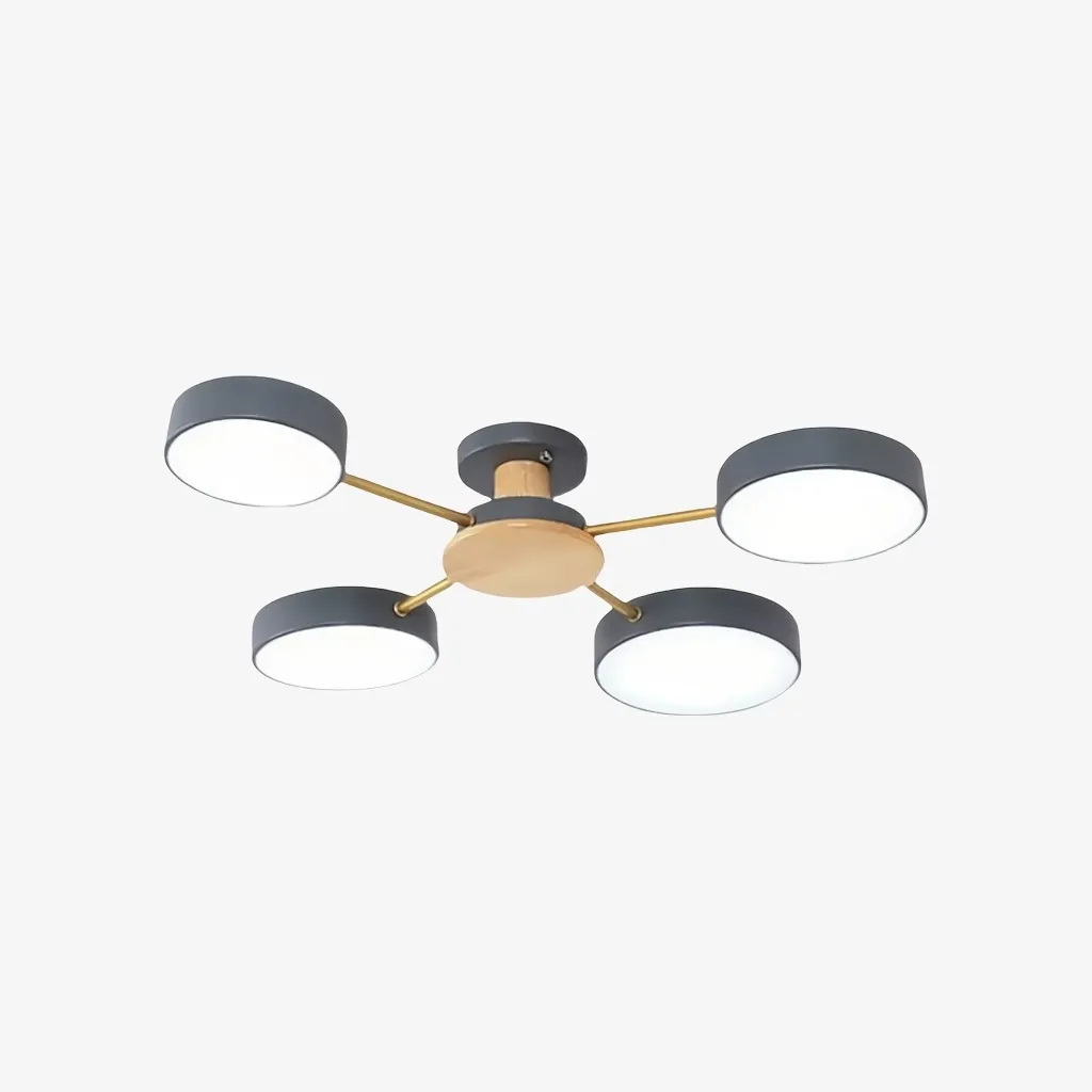Stylish Wood-Branch Ceiling Lamp - LED Light for Dining Room and Living Room S378