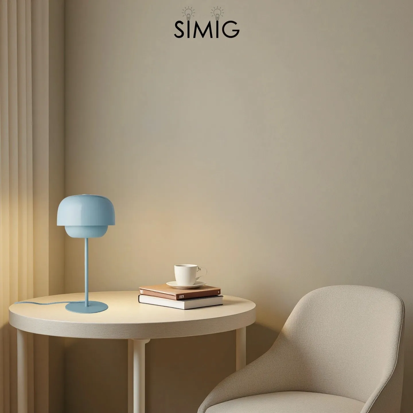 Clinco Minimalist Metal Dome Lamp ‑ Ambient Glow for Side Table S246