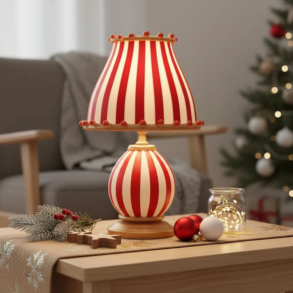 Festilo Circus-Style Metal Table Lamp — Vintage Living Room Accent S278