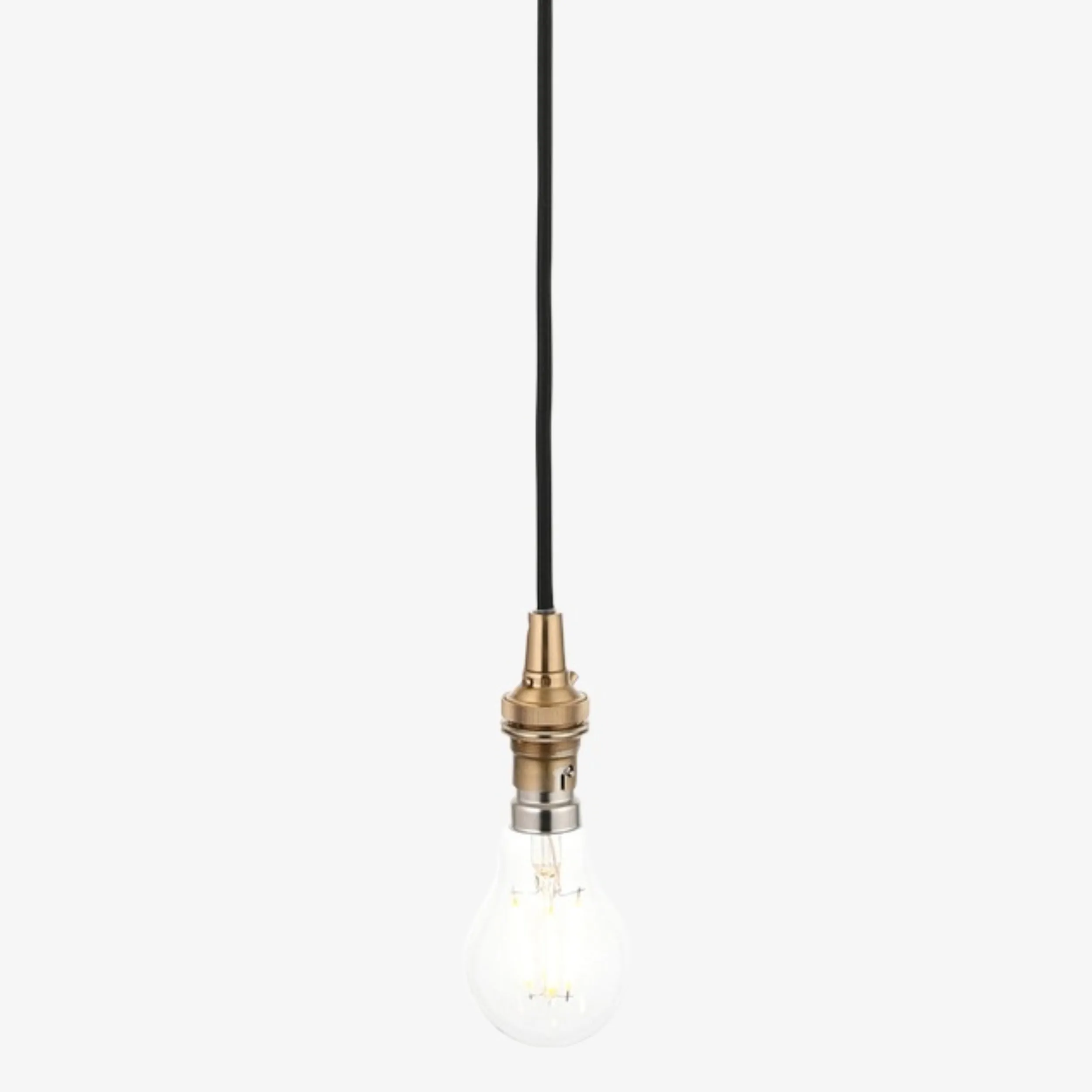 Plaitar Modern Brass Pendant Light - Minimalist Ceiling Fixture with Braided Cord for Hallways T993