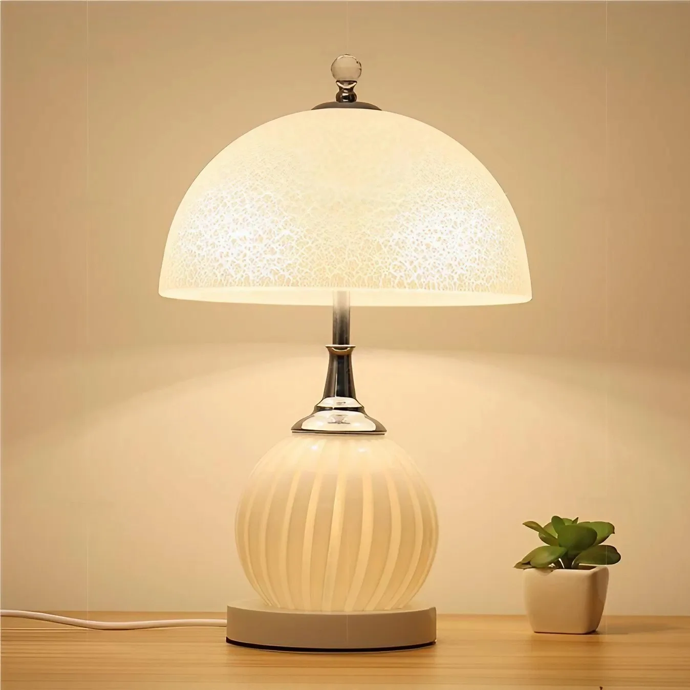 Mushroom Bedside Table Lamp for Bedroom