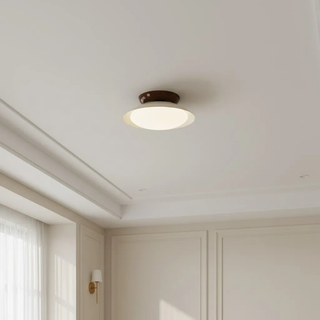 Heliora Dome Ceiling Light - Modern Metal and PE for Bedroom T537