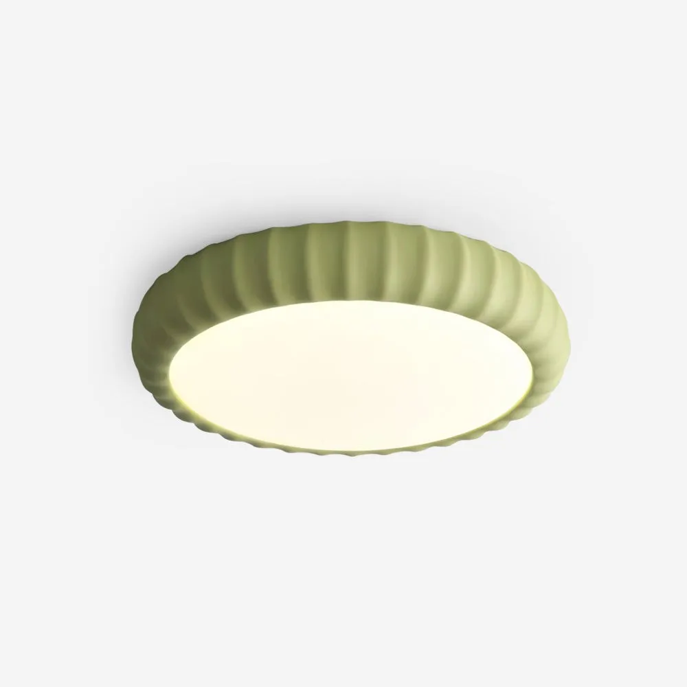 Simple Cream Style Wave Round Ceiling Light M145
