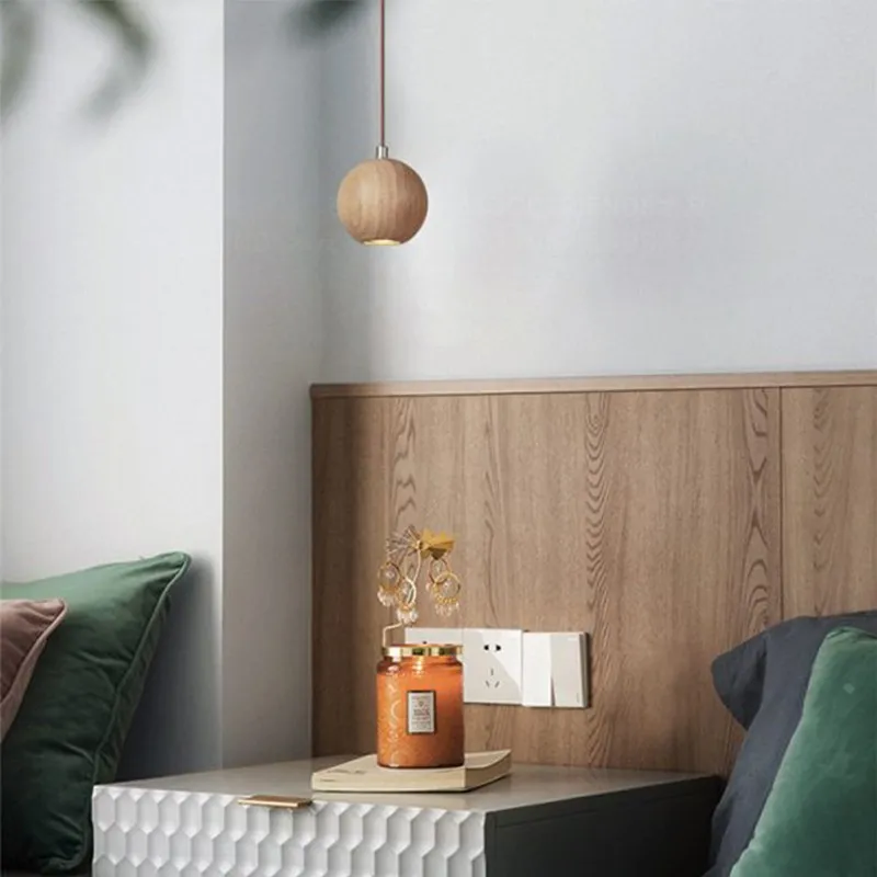 Ball Wooden Pendant Light