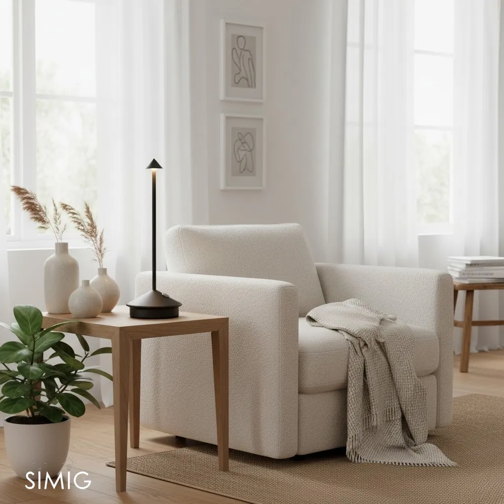 Glimma Rechargeable LED Table Lamp - Modern Portable Lamp for Living Room