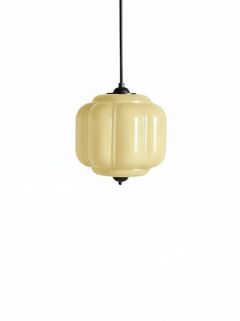 Eloise Vintage Milk Glass Pendant Light - Chic Retro Lighting for Dining Rooms S215