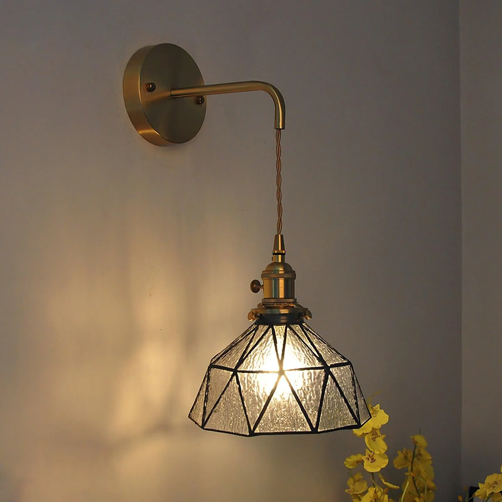 Retro Pastoral Glass Wall Lamp M109