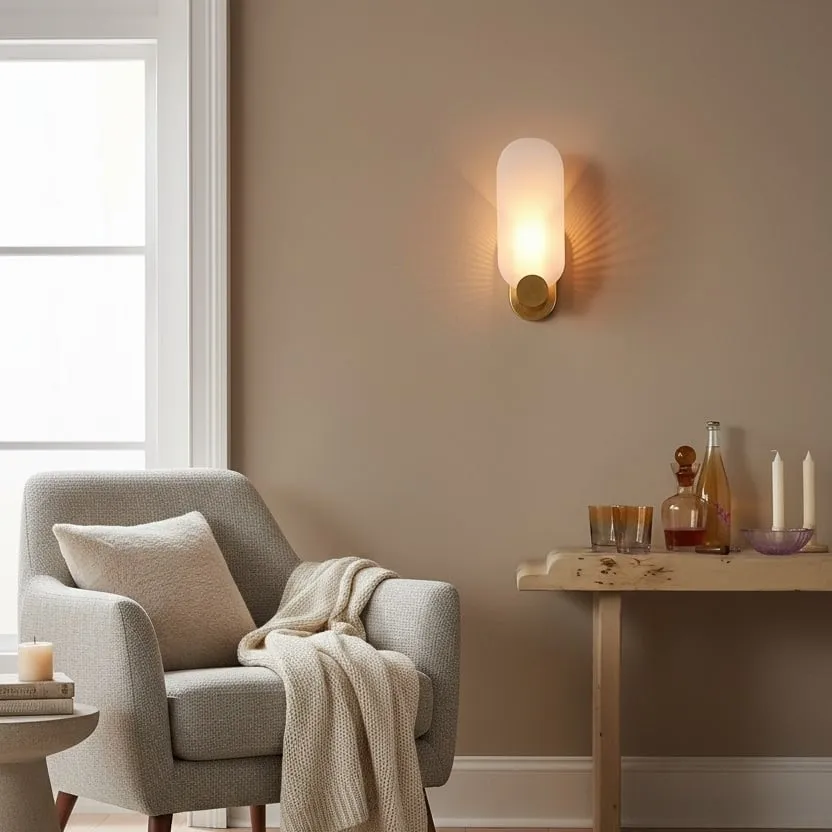 Albi Decorative Wall Sconce Ambient Diffused Glow - Artful Carved Aesthetic Dining Room Corridor T713