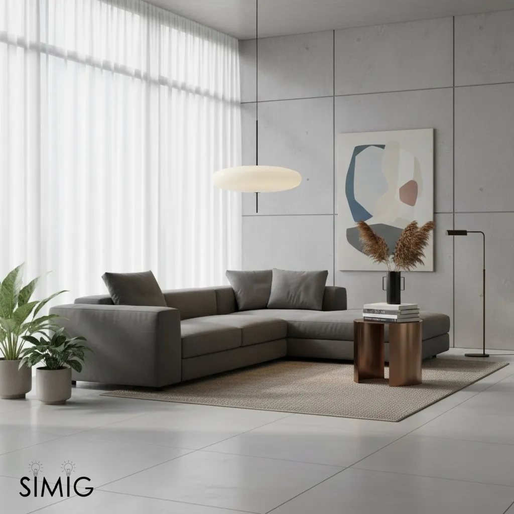 Modern Oval Pendant Light – Metal and Acrylic Pendant Lamp for Living Room