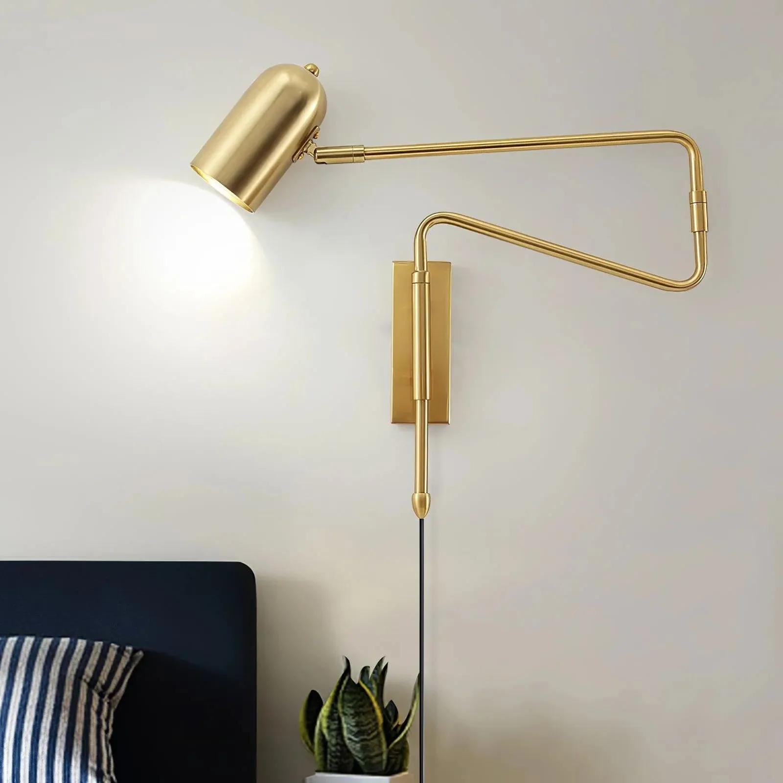 Adjustable Arm Plug In Wall Lamp T1595