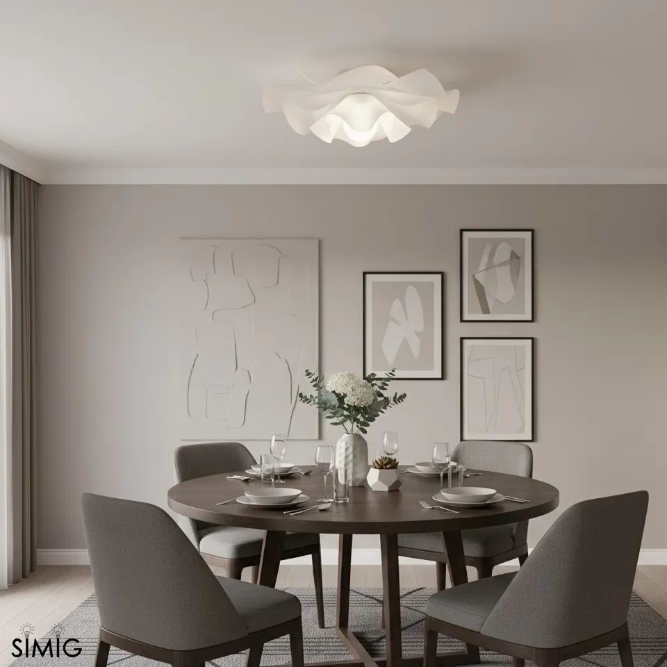 Layered Petal Ceiling Light - Modern Acrylic and Iron for Bedroom S401