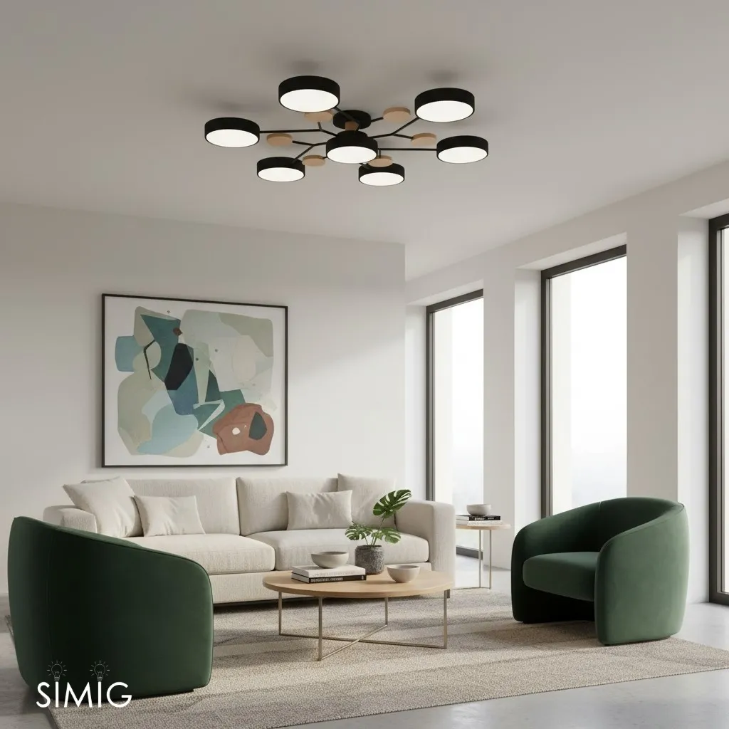Nordic Branched Disc Metal Ceiling Lamp S117