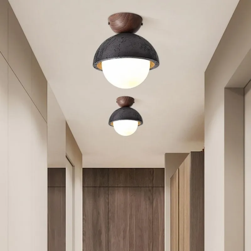 Modern Semicircular Ceiling Light – Travertine Retro Finish S296