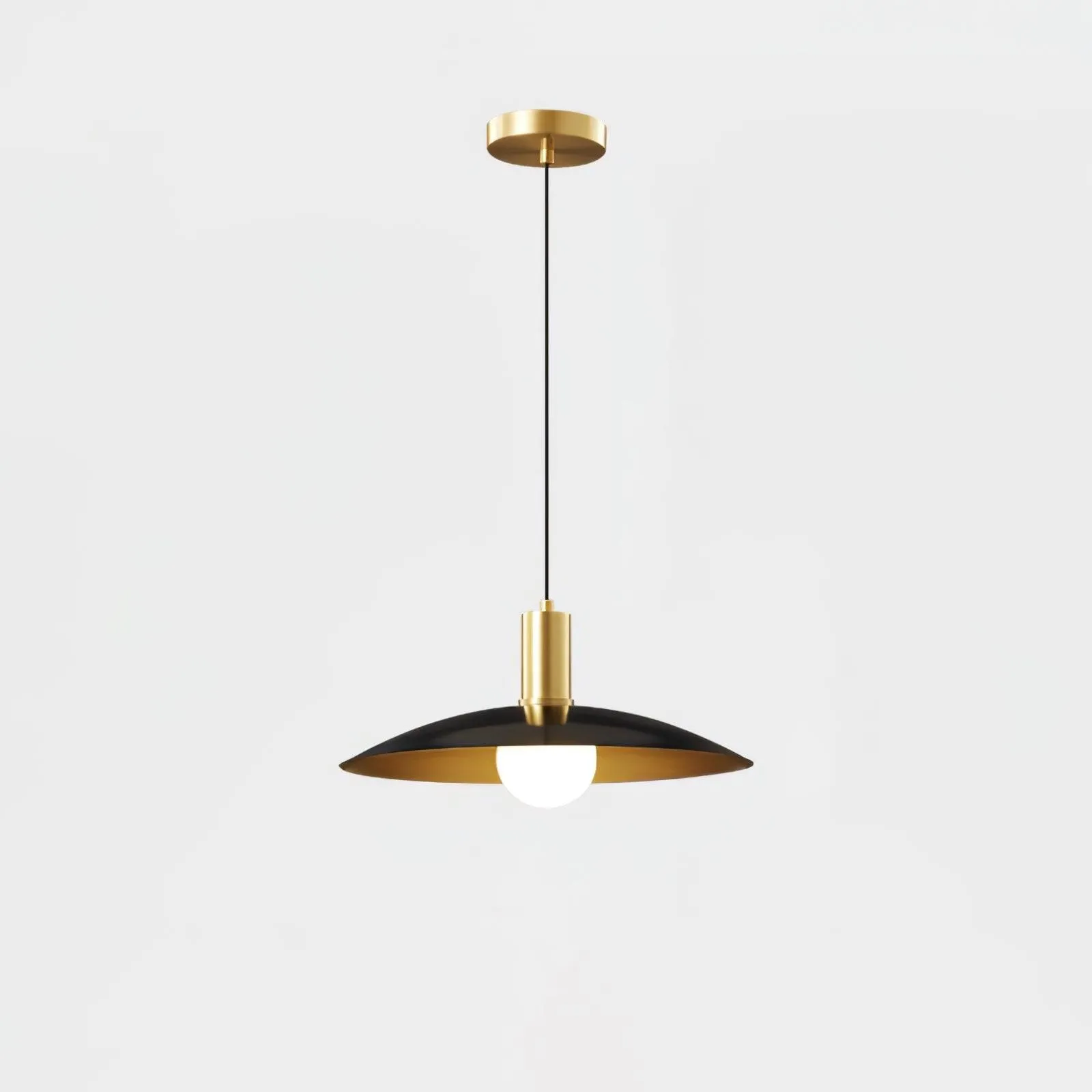 Brass Flared Pendant Lamp T1585