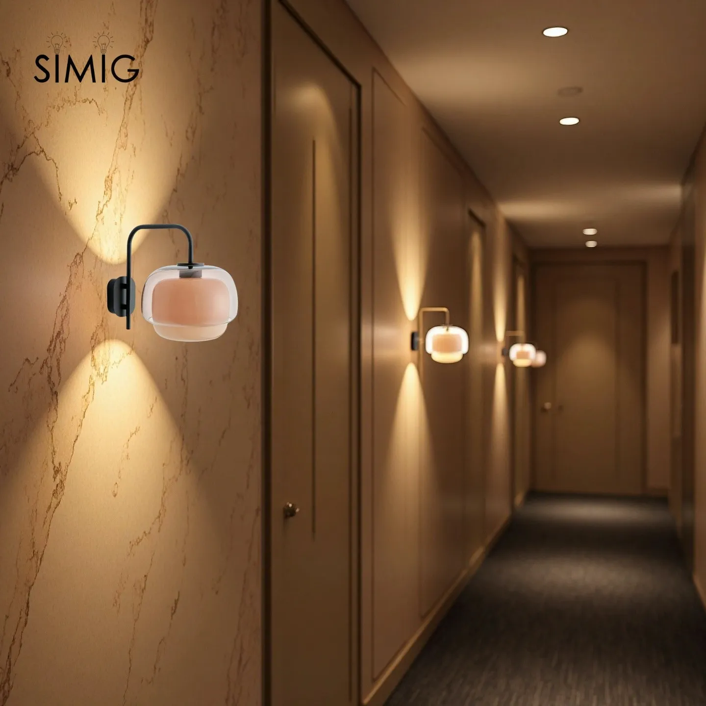 Multi-Layer Color Glass Wall Sconce with Black Metal Frame S237